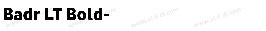 Badr LT Bold字体转换